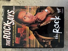 The Rock Says Book Signed The Rock WWE WWF Vintage Dwayne Johnson Autographed