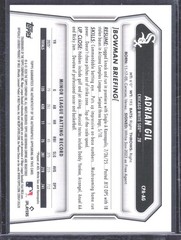 2026 1st Bowman Chrome Adrian Gil Auto #CPA-AG