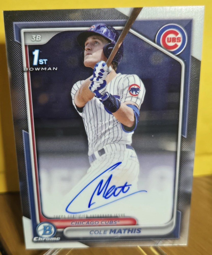 2024 Bowman Draft Chrome Cole Mathis Auto New York Mets
