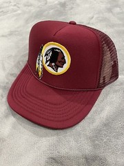 Classic Throwback Washington Redskins Embroidered Logo Trucker Snapback Cap Hat!