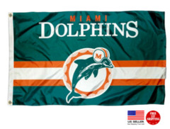 Dolphins Man Cave FLAG 3X5 Miami 3 x 5 Banner Football USA Tailgating New Flags