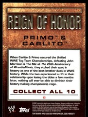 2009 Topps WWE #8 Primo / Carlito Reign of Honor