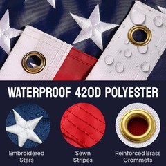 Outdoor American Flags 3×5 Residential – 36 inches x 60 inches, Multicolor