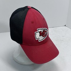 Kansas City Chiefs New Era 39Thirty Size L/XL Stretch Fit Hat Cap Red Gray Mesh