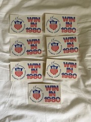 92 authentic Vintage 1980 Lake Placid Winter Olympics Decal Stickers