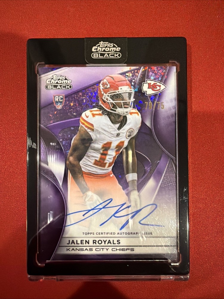 2025 Topps Chrome Black – Jalen Royals #RAU-JR Purple Mini-Diamond /75 RC Auto