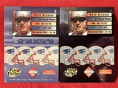 (2) 1996 Drew Bledsoe Edge Quantum Motion #’d /500 Patriots