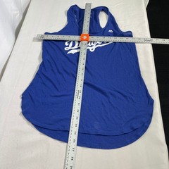 Los Angeles Dodgers MLB Majestic Racerback Glitter Blue Tank Top Women&rsquo;s MEDIUM