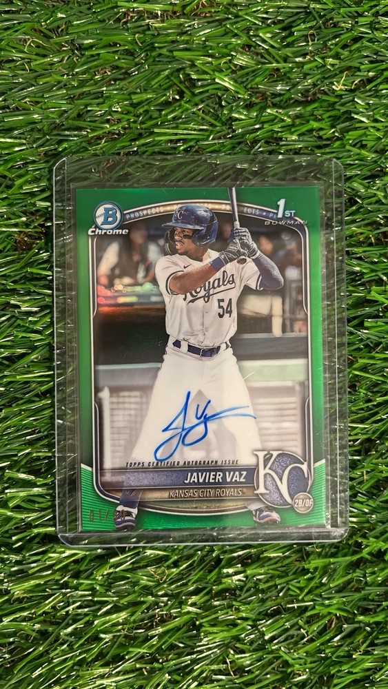 2025 Bowman Chrome Prospect Autographs Javier Vaz #CPA-JVA True Green /99