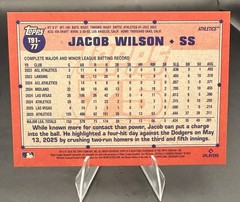 2026 Topps Japan Edition Jacob Wilson 1991 Orange Koi Fish 22 /25 SP Numbered