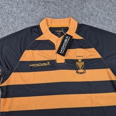 Cornwall Rugby Shirt Mens XL Black Yellow Kooga Union Jersey CRFU Top