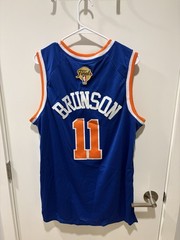 Jalen Brunson Jersey Finals Replica Blue Home Adult Large NWT
