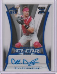 Dillon Dingler 2020 Leaf Trinity Clear Blue Rc Auto (18/25)