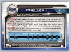 2019 Bowman #BP-100 Wander Franco Prospects Tampa Bay Rays Free S&H