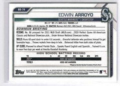 2021 Bowman Draft 1st Edition #BD-74 Edwin Arroyo