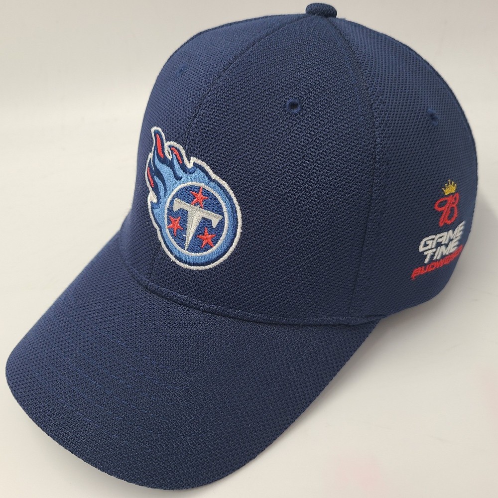 Tennessee Titans Hat Adjustable NFL Blue Budweiser Game Time Football Casual Men