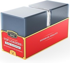 Cardboard Gold 35pt Card Top Loaders with Soft Sleeves – 100 200 500 1000