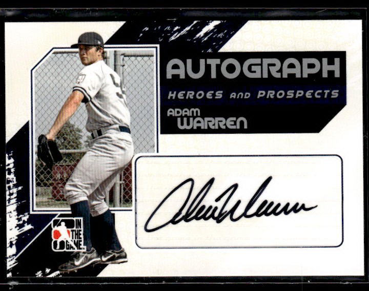 2010-11 In the Game Heroes and Prospects #A-AW Adam Warren Autograph Silver