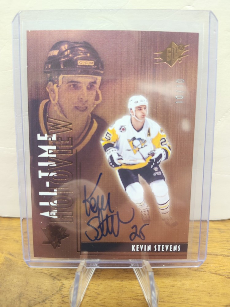 2025-26 SPx Kevin Stevens All-Time Holoview AUTO 10/10 Bookend #ATG-KS Penguins