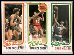 1980-81 Topps #87 / 176 / 241 Ben Poquette / Maurice Cheeks / Greg Kelser