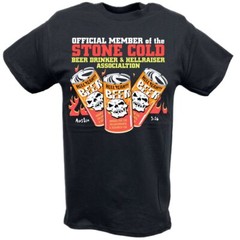 Stone Cold Steve Austin Beer Drinker Official Member T-shirt