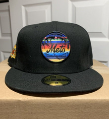 NEW YORK METS NEW ERA 59FIFTY WOVEN BLANKET FITTED HAT 25TH ANNIVERSARY HAT SZ 8