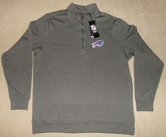 Rare Style NEW w/TAGS Authentic BUFFALO BILLS Stitched QUARTER-ZIP JACKET L