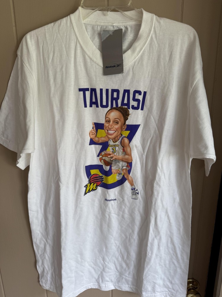 Vintage Reebok Phoenix Mercury T-shirt Large WNBA Diana Taurasi Caricature NWT