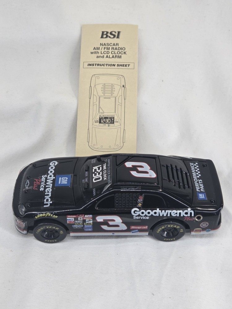 Dale Earnhardt #3 Black Monte Carlo AM FM Alarm Clock Radio