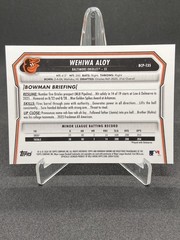 Wehiwa Aloy 2026 Bowman Orange Shimmer Refractor /25 SP 1st Baltimore Orioles
