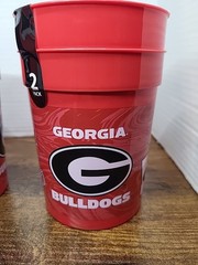 SET OF 4 GEORGIA BULLDOGS PLASTIC CUPS-STURDY 4&Prime; DIAMETER, 4.75&Prime; TALL
