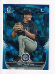 2023 Bowman Draft Sapphire Teddy McGraw 1st Seattle Mariners #BDC-73