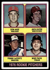 1976 Topps Rookie Pitchers – Don Aase/Jack Kucek/Frank LaCorte/Mike Pazik Rookie