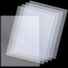 5 Pcs 8 1/2&Prime; X 11&Prime; Rigid Print Protectors Clear Rigid Sleeve Plastic Paper Page