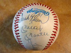 500 HR CLUB MANTLE WILLIAMS MAYS AARON (11) SIGNED AUTOGRAPHED MLB BALL PSA/LOA