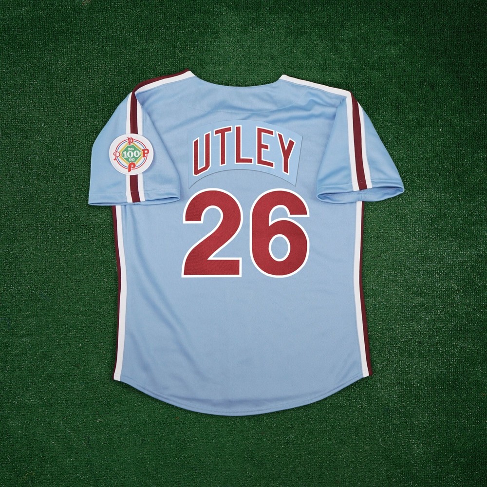 Chase Utley 1984 Philadelphia Phillies Cooperstown Men&rsquo;s Blue Away Jersey