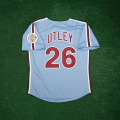 Chase Utley 1984 Philadelphia Phillies Cooperstown Men&rsquo;s Blue Away Jersey