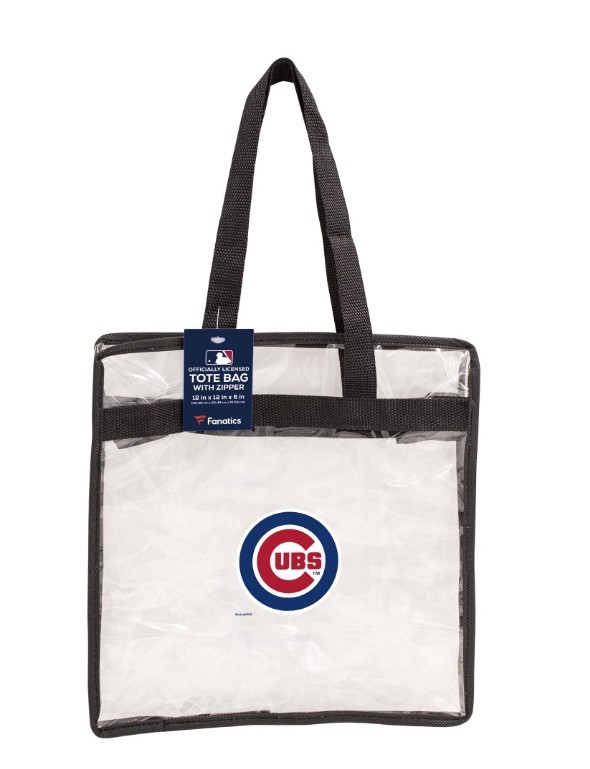 Chicago Cubs Clear Stadium Approved Tote Bag Fanatics 12 X 12 X 6 NWT MLB