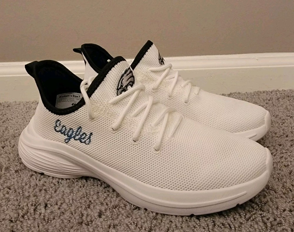 Philadelphia Eagles Womens Shoes- Size 7, NFL Jalen Hurts Sneakers White