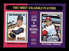 1975 Topps #205 Carl Yastrzemski/Orlando Cepeda MVPs EX+ X3105215