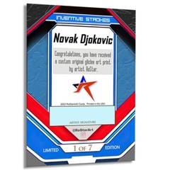 NOVAK DJOKOVIC Original ACEO Tennis Art Sketch Print Card by RoStar LIMITED #1/7