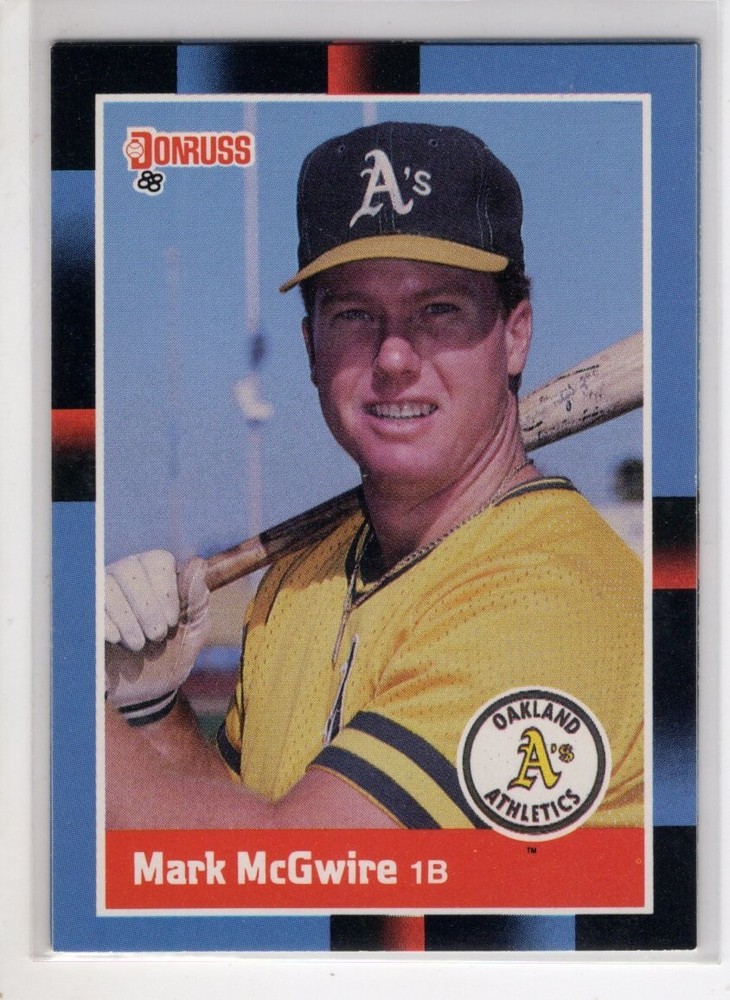 1988 DONRUSS LEAF MARK MCGWIRE BASEBALL CARD #256 EX