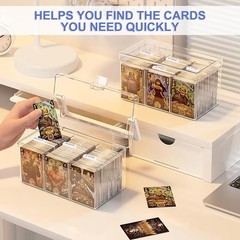 198PCS White Trading Card Dividers for MTG Sports and Game Card Organization