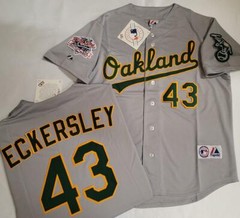 Majestic 1989 Oakland A&rsquo;s DENNIS ECKERSLEY World Series Baseball JERSEY GRAY NWT