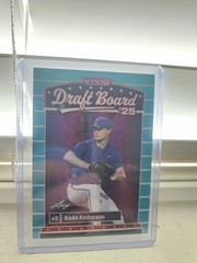2026 LEAF VIVID BASEBALL KADE ANDERSON DRAFT BOARD TEAL /25 MARINERS