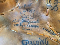 Spalding Baseball Glove Carl Yastrzemski 42-3421 Triple Crown Mitt RHT Great 2