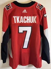 adidas Ottawa Senators NHL Hockey Jersey Climalite Tkachuk #7 Red Size 50