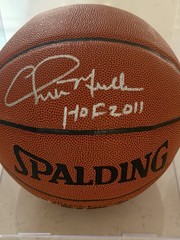 Chris Mullin Autographed Basketball – HOF Inscription, Schwartz Sports COA