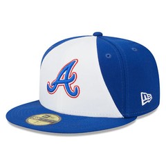 Men&rsquo;s New Era White/Royal Atlanta Braves 2023 City Connect 59FIFTY Fitted Hat