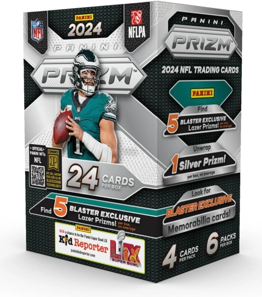 2024 Panini Prizm Football Trading Card Factory Sealed Blaster Box